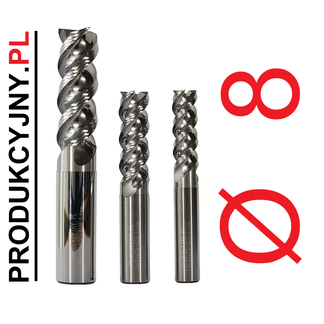 Frez fi 8 R0,2 ALU LONG L75